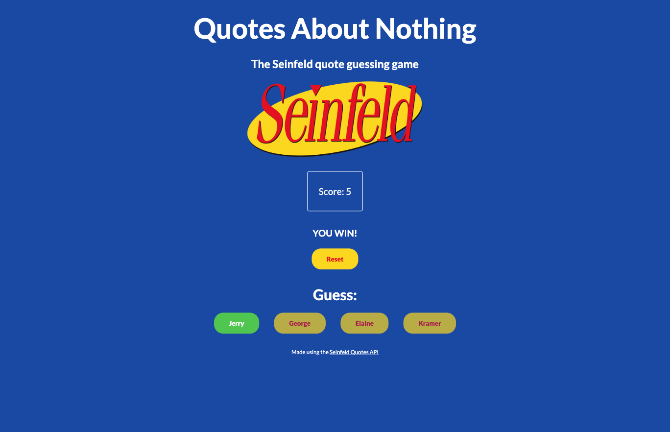 seinfeld game screenshot 2